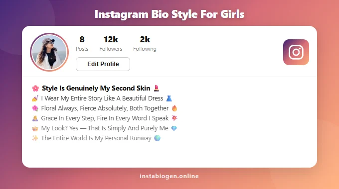 Instagram Bio Style For Girls